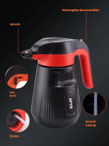 Vista 2 de SPTA Pulverizador de Espuma a Presión, 2.25L/76 oz Pulverizador Eléctrico de Jabón Presurizado Pulverizador de Espuma para Automóvil, Pulverizador