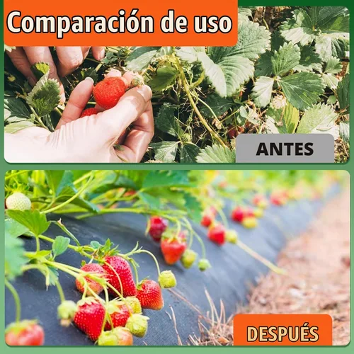 Vista 4 de 5 x 10 pies, paquete de 3 unidades de tela de barrera de malas hierbas para jardín, paisaje, bloqueador de malas hierbas, tela tejida resistente