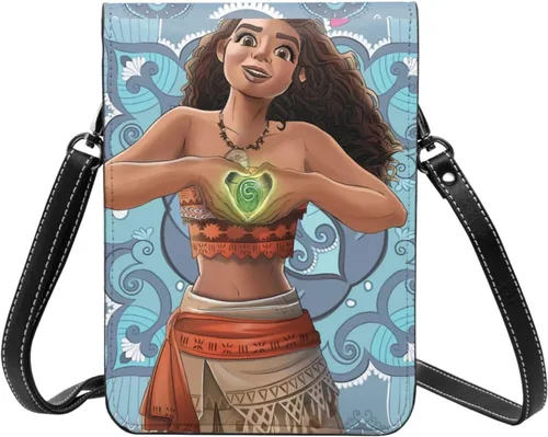 Vista 7 de YIVIOYIL Mo-ana - Bolsos cruzados para mujer, bolso para teléfono, bolso cruzado para mujer, bolso cruzado, correa de hombro ajustable, Negro