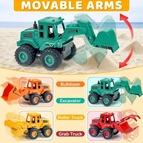 Vista 3 de Beestech Camión de construcción de juguetes para niños pequeños de 3, 4 y 5