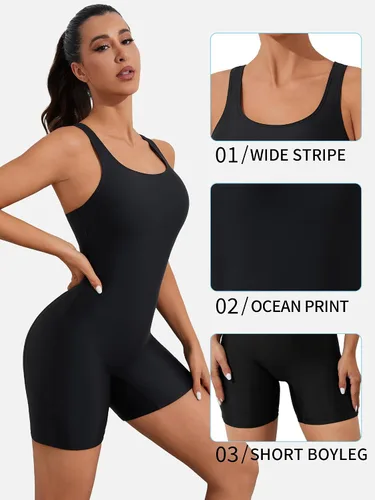 Vista 74 de ATTRACO Traje de baño deportivo de una pieza para mujer, traje de baño deportivo de entrenamiento
