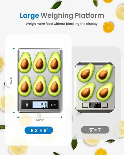 Vista 7 de RENPHO Báscula Digital de Alimentos con Calculadora Nutricional, Báscula Inteligente de Cocina de Alimentos, Báscula de Peso de Alimentos en Gramos