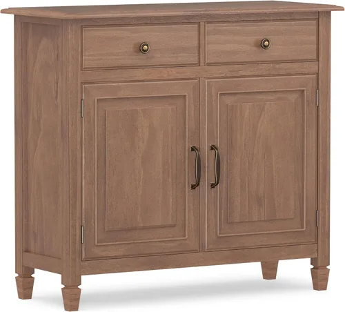 Vista 25 de SIMPLIHOME Connaught - Armario de madera maciza de 60 pulgadas de ancho, color negro