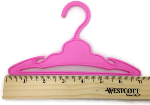 Vista 3 de Perchas para muñecas 12 rosas para ropa de muñeca de 18 pulgadas, accesorios para muñecas