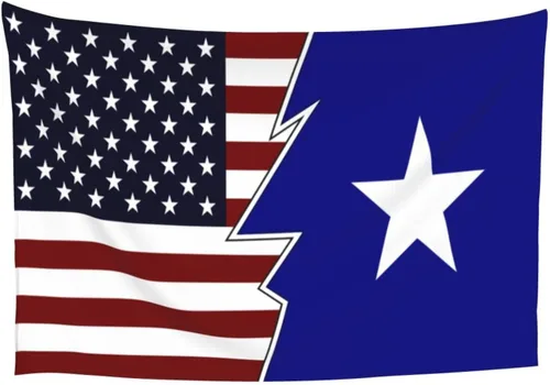 Vista 8 de LIFANGMI Ripped Style American And Bonnie Blue Flag Tapestry Wall Hanging 60x40 Inch Bedroom Living Room Dormitory Home Decoration Wall Tapestry