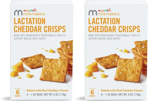 Vista 10 de Munchkin® Milkmakers® - Golosinas crujientes de queso cheddar para la lactancia, con avena y linaza, 6