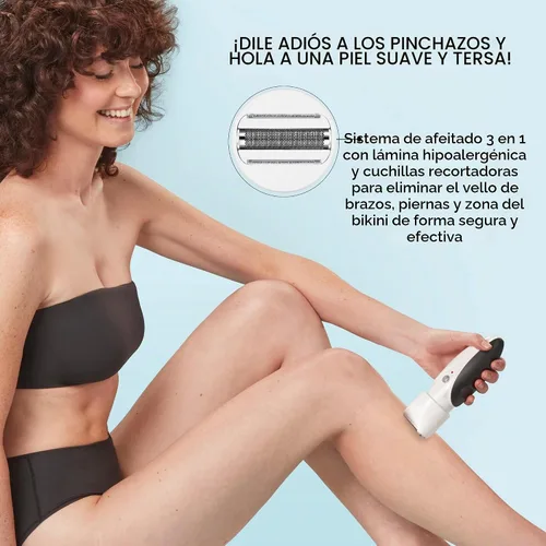 Vista 4 de Conair GIRLBOMB - Afeitadora para mujer y amortiguador corporal, húmedo/seco, recargable de iones de litio