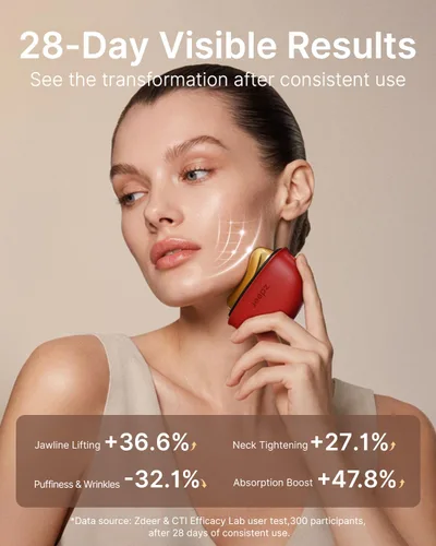 Vista 4 de ZDEER Nuevo kit de Gua Sha con calefacción eléctrica GS5 Pro