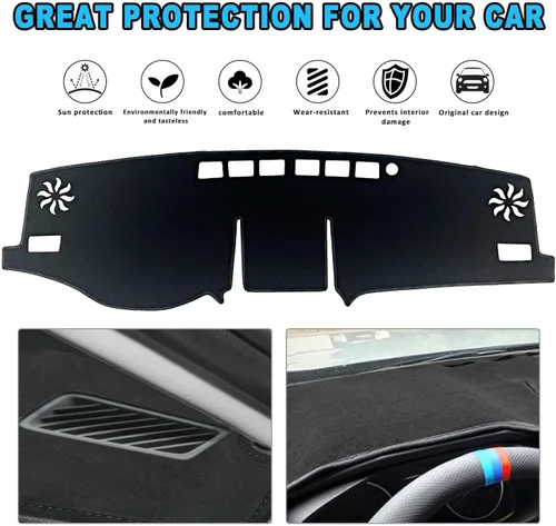 Vista 4 de Funda para salpicadero para Toyota RAV4 2025 2024-2019 - Funda para salpicadero, alfombra para salpicadero, cubierta protectora - Funda para consola