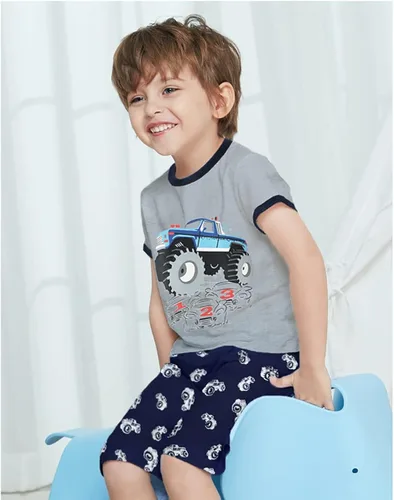 Vista 2 de Little Hand Pijamas de verano para bebés y niños pequeños, ropa de dormir de algodón para niños pequeños