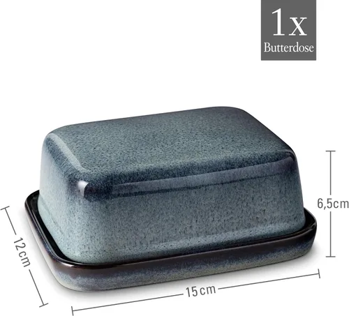 Vista 3 de Mantequera Lave gris, 5.9 x 4.7 x 2.6 in, gris