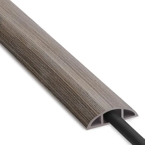 Vista 14 de ZhiYo 5ft Floor Cable Cover, Narrow Wire Protector for Corners, Black Negro