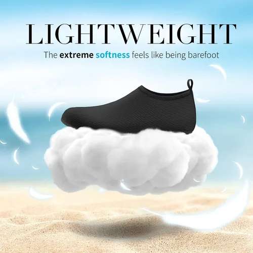Vista 5 de Homitem Zapatos de agua para mujeres y hombres, calcetines acuáticos para natación, playa, piscina, río, sin cordones, de secado rápido