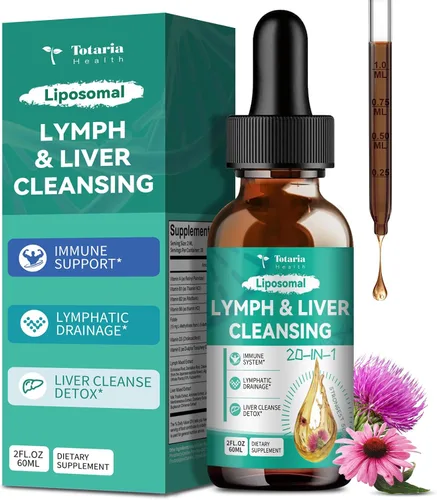 Vista 9 de La desintoxicación de limpieza "Linfo-Hígado" más fuerte, cardo mariano orgánico liposomal, equinácea, drenaje linfático de alcachofa y suplemento