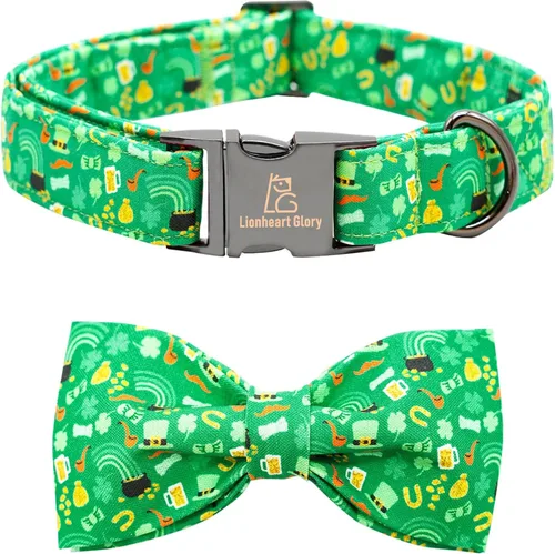 Vista 18 de Lionheart glory - Collar de perro de San Valentín, collares para perros con lazo, collares para mascotas ajustables con lazo para perros pequeños