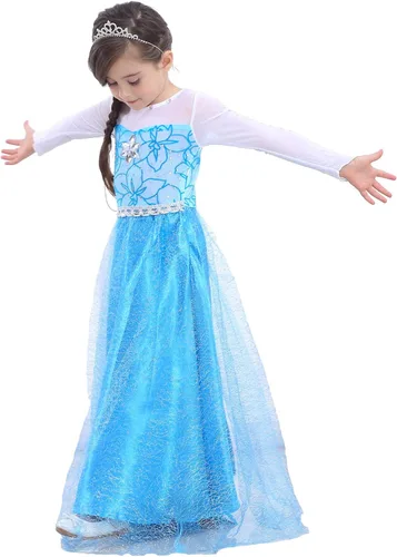 Vista 3 de Familycrazy Princess Costume Princess Dresses for Girls Dress up Fancy Halloween Christmas for ToddlerNo Accessories