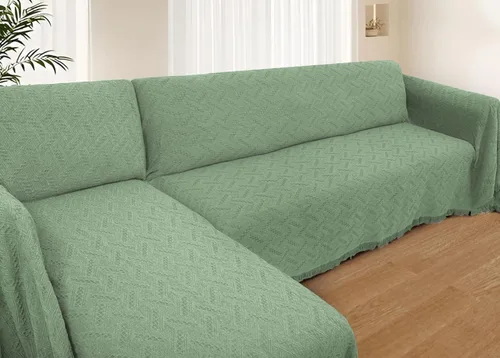 Vista 16 de HOMERILLA - Fundas de sofá seccional para sofá seccional, cobija de sofá en forma de L, 2 piezas, protector de muebles en forma de L para mascotas