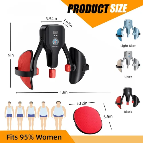 Vista 8 de Thigh Trainer for Women & Men, 176LB Adjustable Pelvic Floor Exercise Equipment with LED Display Counter and Resistance Indicator, Inner Thigh