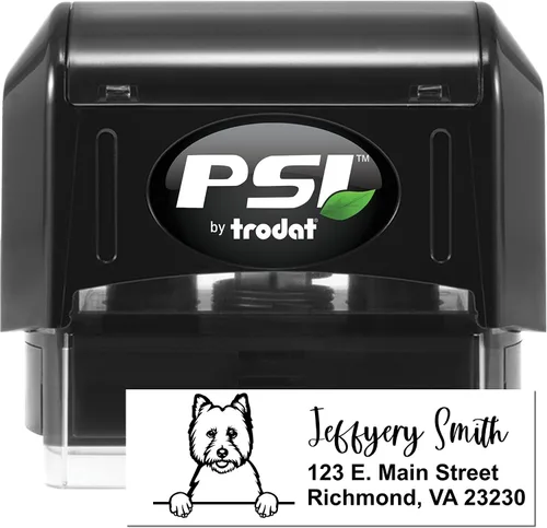Vista 44 de American Bulldog Stamp Duo, Custom Return Address for Dog Lovers, Personalized Mail Mark for Letters and Cards