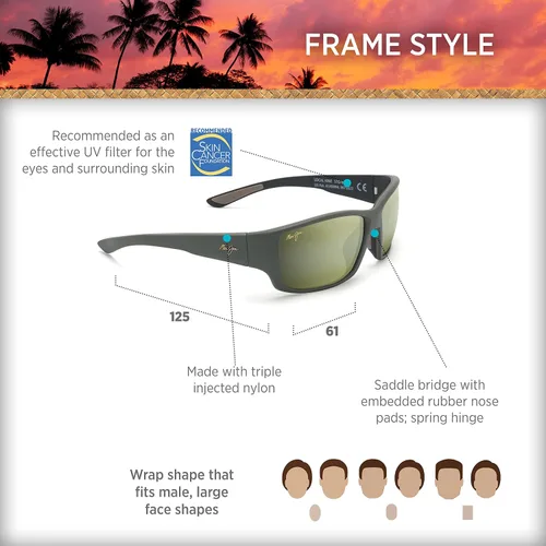Vista 6 de Maui Jim Gafas de sol polarizadas Local Kine para hombre