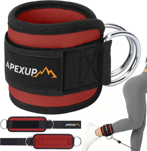 Vista 9 de APEXUP Correa de tobillo para máquina de cable, bandas de resistencia de tobillo, correas de tobillo de patada hacia atrás con cable para gimnasio