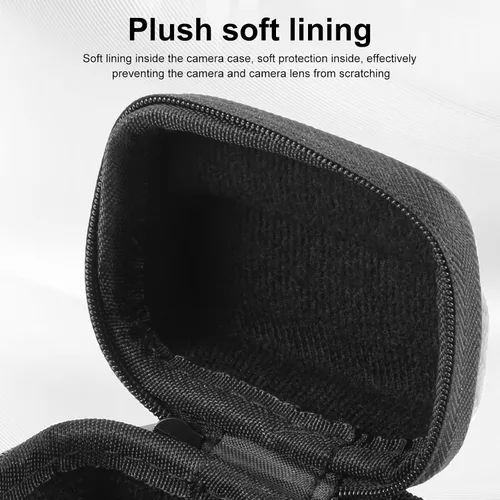 Vista 4 de Mini estuche de transporte para Insta360 GO 3 / GO 3S, funda portátil de fibra de carbono EVA, funda protectora rígida de viaje, funda de transporte