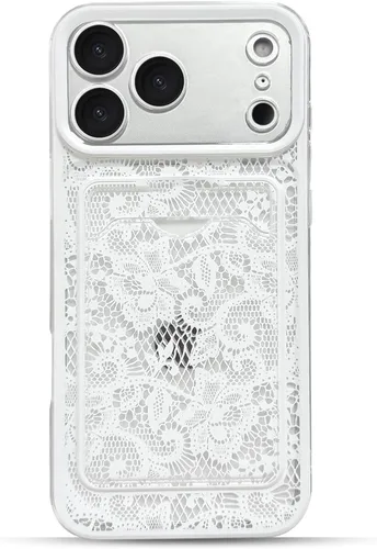 Vista 17 de NITITOP Funda para iPhone 13 transparente linda flor de encaje - flor negra negro (Black Bloom)