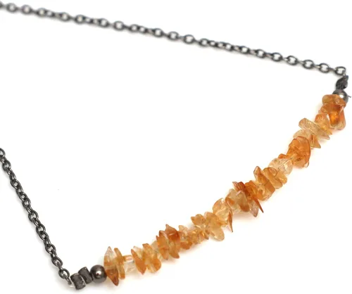 Vista 8 de Gempires - Collar de barra de chips naturales, cristales curativos de energía, regalo de cumpleaños, regalo para ella, joyería de piedras preciosas