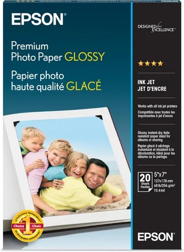 Vista 8 de Papel para fotografía Epson de calidad prémium, brillante, Blanco
