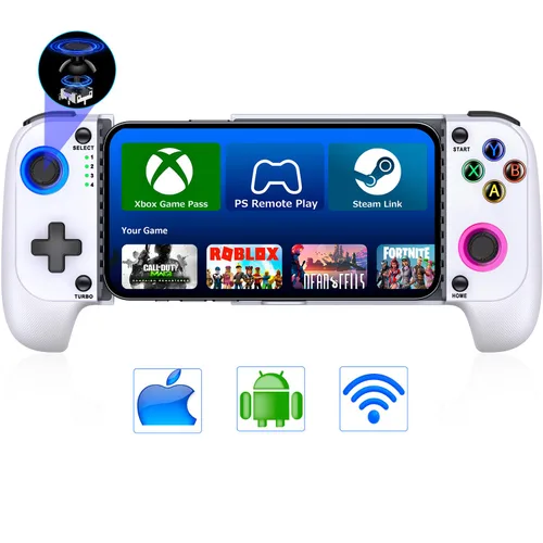 Vista 11 de LIFUFUTEE Mobile Gaming Controller for iPhone/Android, Wireless Phone Controller with Hall Joysticks/Triggers, Mobile Controller Support Phone Case