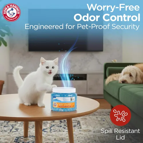 Vista 3 de Arm & Hammer Perlas de gel desodorizantes para mascotas Air Care para mascotas, eliminador de olores de mascotas para habitaciones, armarios