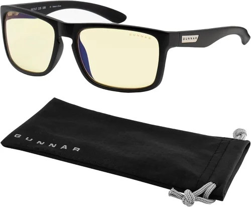 Vista 3 de GUNNAR Gaming Glasses - Intercept Onyx Amber Lens - Blue Light Blocking Relieve Dry Eye