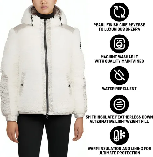 Vista 5 de PAJAR SNOW Sherpa - Abrigo reversible de invierno para mujer