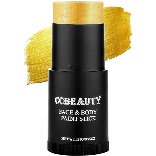 Vista 22 de CCbeauty Barra de pintura facial negra, kit de pintura facial, base de maquillaje SFX de cobertura completa, pintura corporal profesional no tóxica