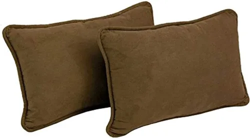 Vista 9 de Blazing Needles Almohadas rectangulares de microgamuza con cordón con insertos (juego de 2), 20 x 12 pulgadas, azul aguamarina
