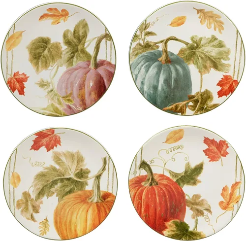 Vista 3 de Certified International Harvest Autumn Havest - Juego de vajilla de 16 piezas, servicio para 4, multicolor