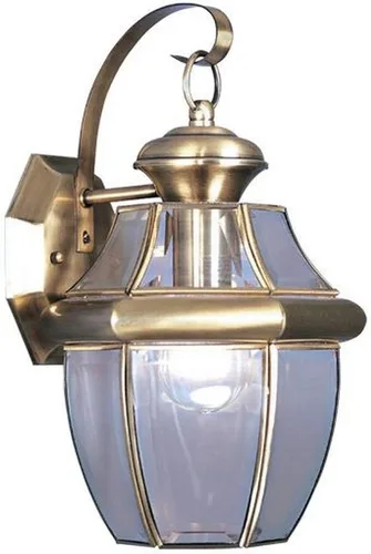 Vista 7 de Livex Lighting 2151-91 Monterey - Farol de pared de latón macizo