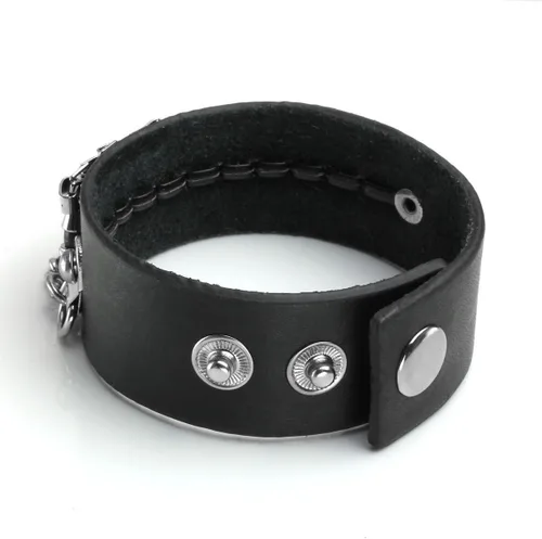 Vista 3 de Eigso Pulsera vintage retro punk para hombres y mujeres con cierre de botón de metal ajustable