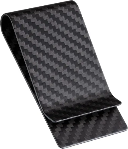 Vista 7 de SERMAN BRANDS Clip de dinero de fibra de carbono para hombres – Cartera delgada con clip de dinero RFID, bolsillo frontal minimalista, cartera EDC