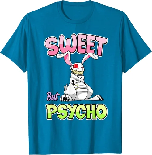 Vista 8 de Sweet But Psycho Shirt Bunny Creepy Gothic Rabbit Funny T-Shirt