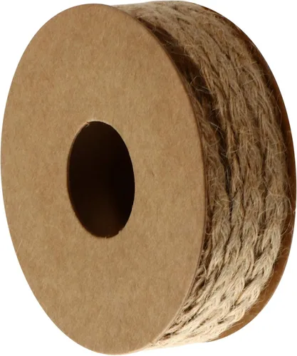 Vista 10 de 1 rollo de cuerda trenzada de yute de 10 yardas para manualidades, embalaje de cinta de arpillera de floristería, estilo 1
