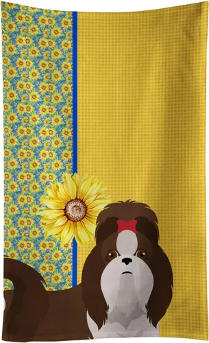 Vista 185 de Caroline's Treasures WDK5313KTWL - Toalla de cocina con diseño de girasoles de verano, color negro y tostado, Airedale Terrier, toalla de mano