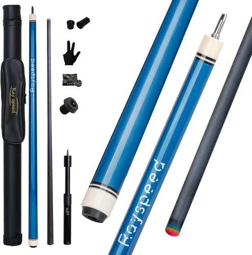 Vista 11 de Taco de piscina de fibra de carbono de 0.492 in de baja desviación con tecnología de carbono completo para adultos, Taco de billar profesional