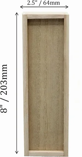 Vista 5 de Creative Hobbies Lápiz de madera sin terminar, bolígrafo, escondite, caja de almacenamiento de baratijas con tapa deslizante