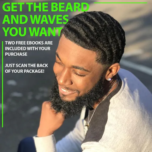 Vista 8 de GROW - Cepillo para barba y cepillo ondulado 360 para hombres, cerdas de jabalí naturales para cabello más completo y grueso, barba y bigote