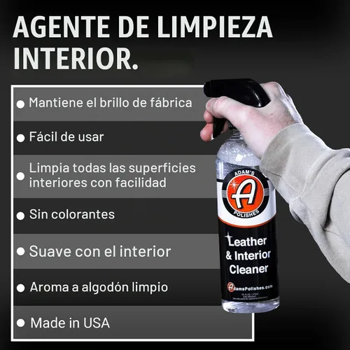 Vista 2 de Adam's Polishes Limpiador de cuero e interiores, 16oz