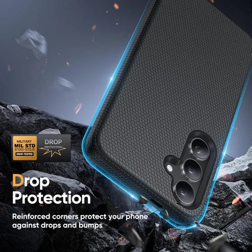 Vista 3 de Diaclara Funda diseñada para Samsung Galaxy S24 de 6.2 pulgadas, protector de pantalla de vidrio templado + protector de cámara a prueba de golpes