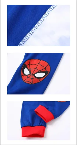 Vista 6 de Conjunto de pijama de algodón de manga larga con diseño de dinosaurio y cohete para niños pequeños