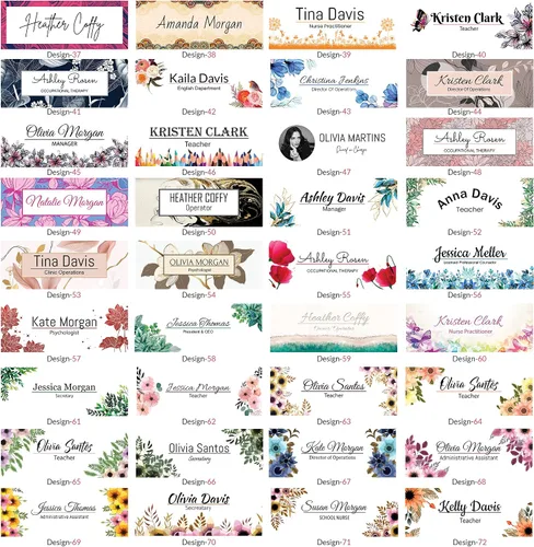 Vista 5 de Placa de nombre personalizada para escritorio, bonita decoración de oficina para mujeres u hombres, decoraciones de escritorio acrílicas