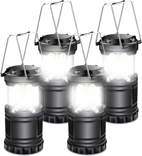 Vista 8 de EXTRASTAR Paquete de 2 luces LED operadas por batería, lámpara portátil de batería para supervivencia, linterna de camping impermeable, adecuada